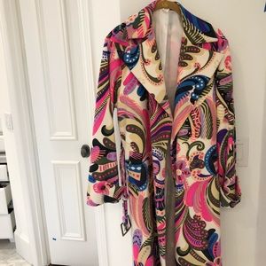 Fabulous Versace couture paisley trench coat